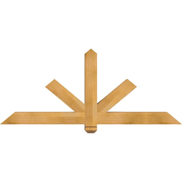 Ekena Millwork Kennewick Rough Sawn Timber Gable Bracket, Western Red Cedar, 60"W x 25"H x 4"D x 4"F, 10/12 Pitch GBW060X25X0404KEN00RWR - main